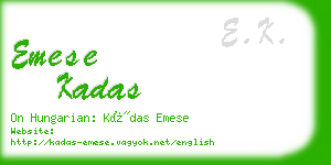 emese kadas business card